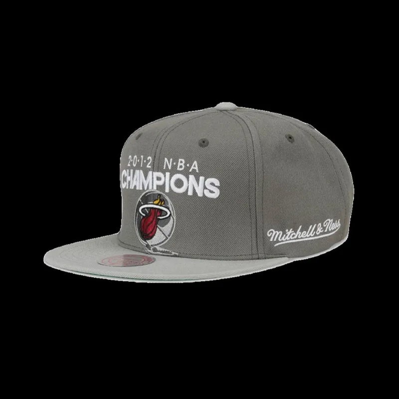 Mitchell & Ness Miami HEAT 2012 Champion Snapback sold by Miami Heat Store