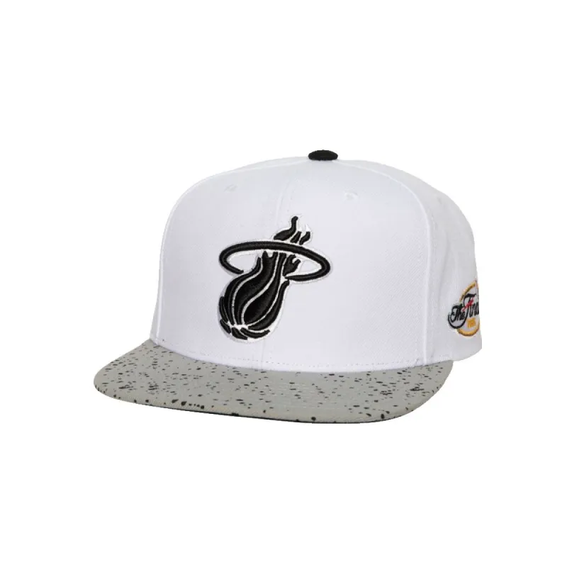 Mitchell & Ness Miami HEAT Cement Snapback sold by Miami Heat Store