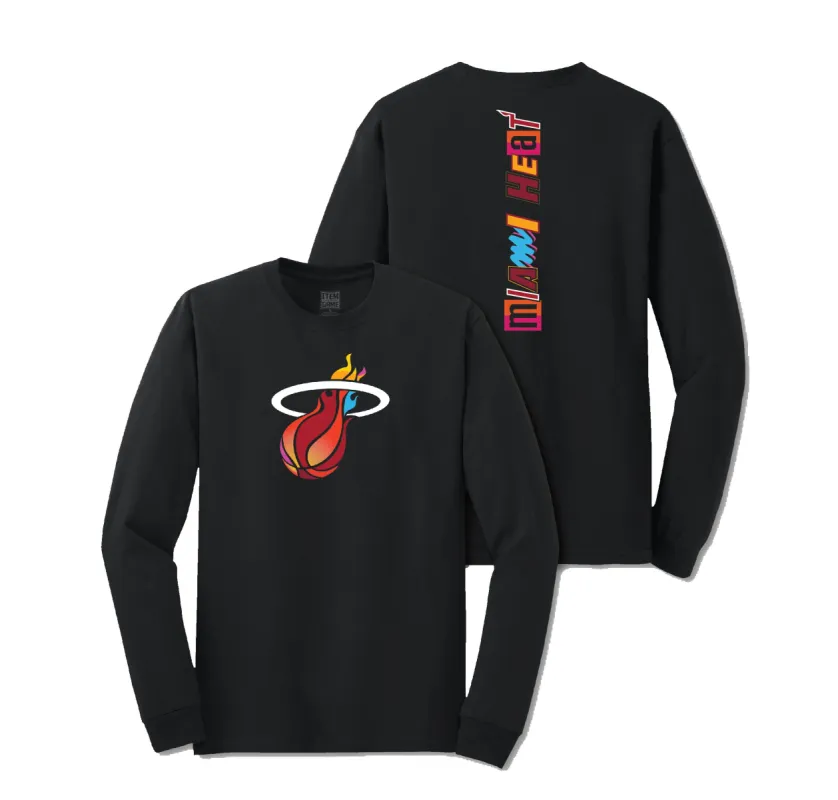Miami HEAT Mashup Long Sleeve Tee sold by Miami Heat Store