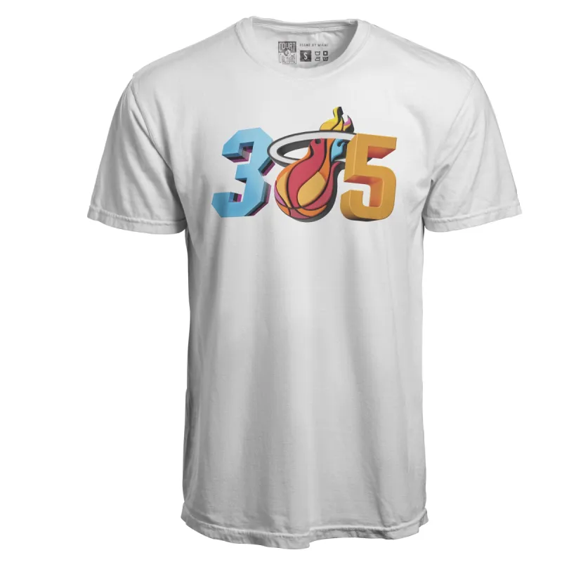 Court Culture Mashup 305 Men's Tee sold by Miami Heat Store