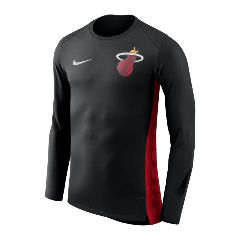 Nike Miami HEAT Hyperelite Long Sleeve Shooting Shirt sold by Miami Heat Store