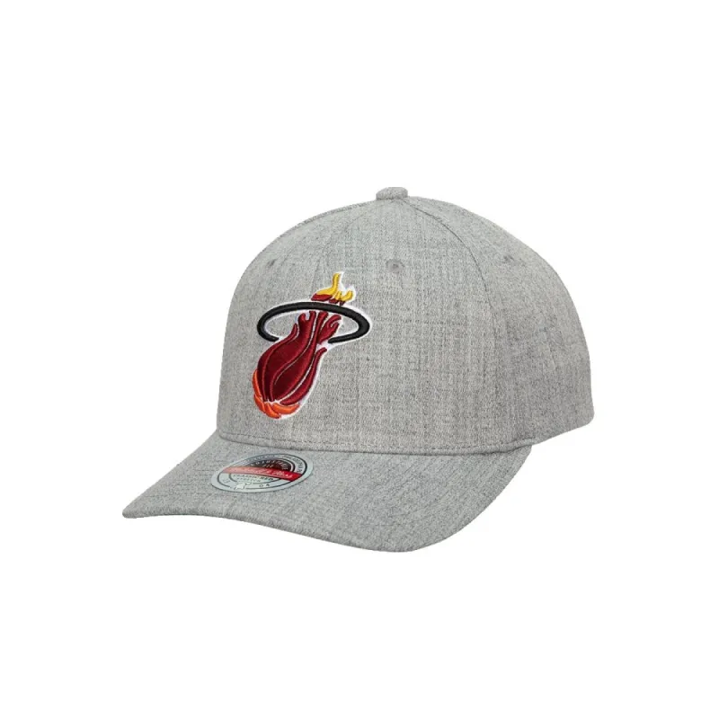 Mitchell & Ness Miami HEAT Heather 2.0 Stretch Snapback sold by Miami Heat Store