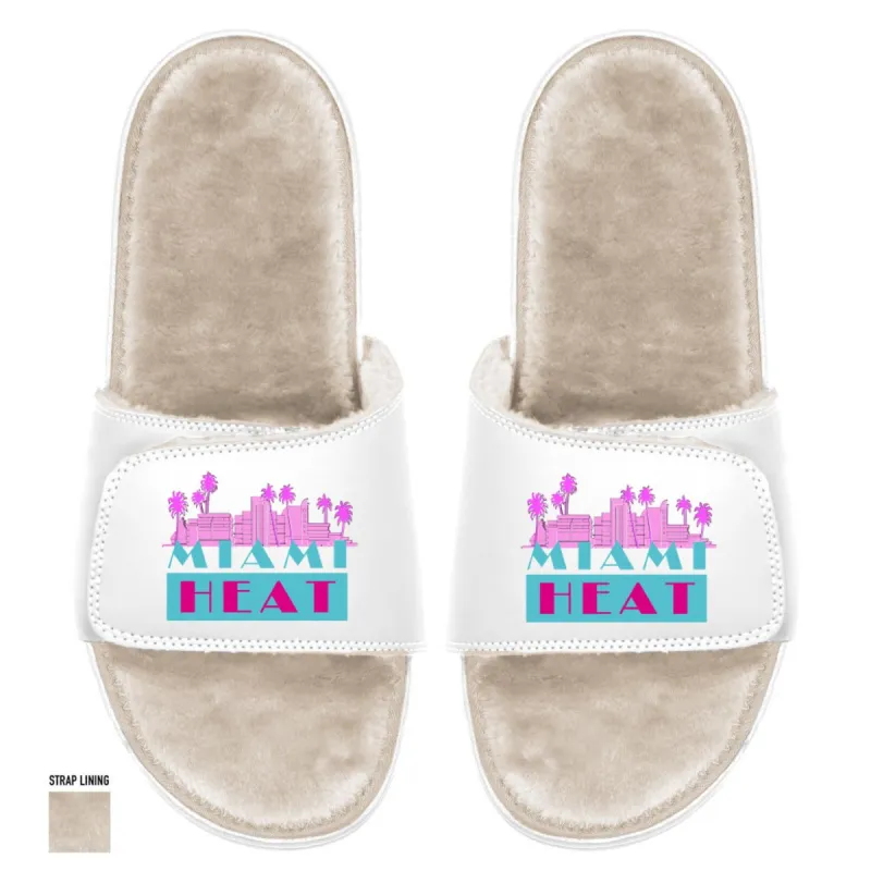 Islide Miami HEAT Skyline Fur Sandals sold by Miami Heat Store