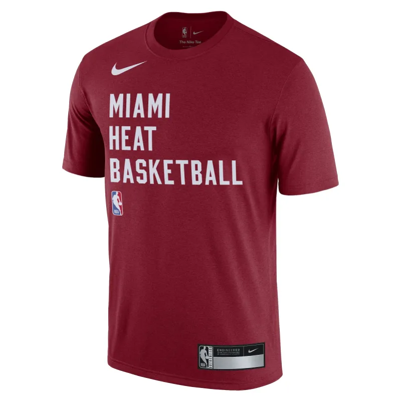 Nike Miami HEAT 2023-24 On-Court Red Practice Tee sold by Miami Heat Store