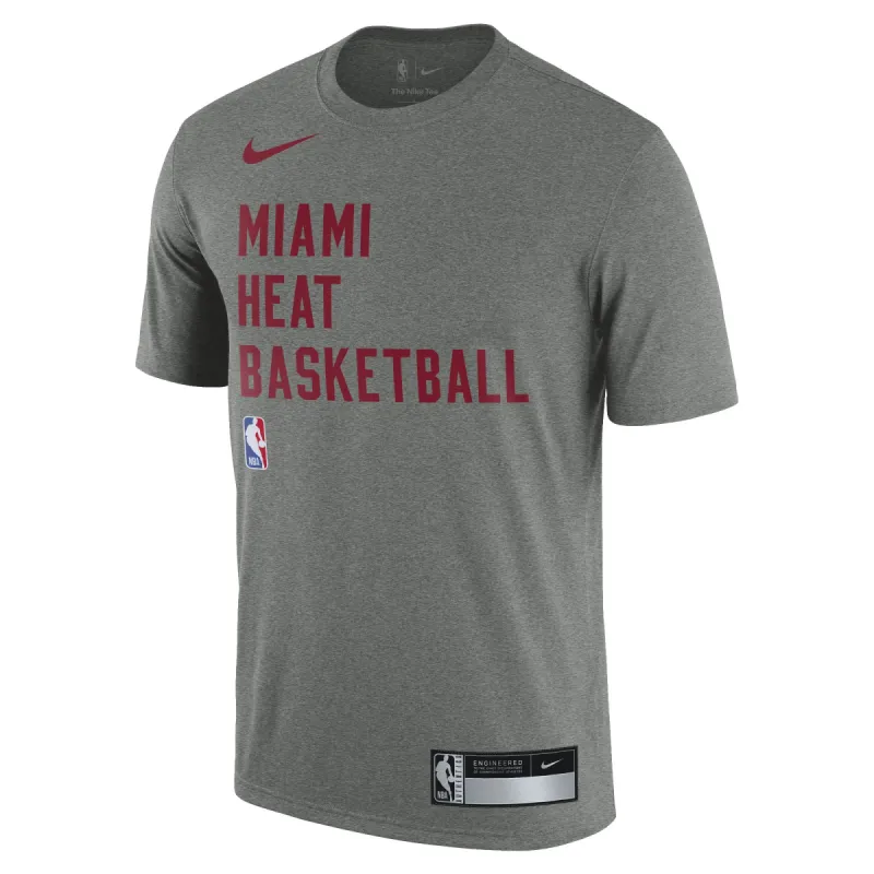 Nike Miami HEAT 2023-24 On-Court Grey Practice Tee sold by Miami Heat Store