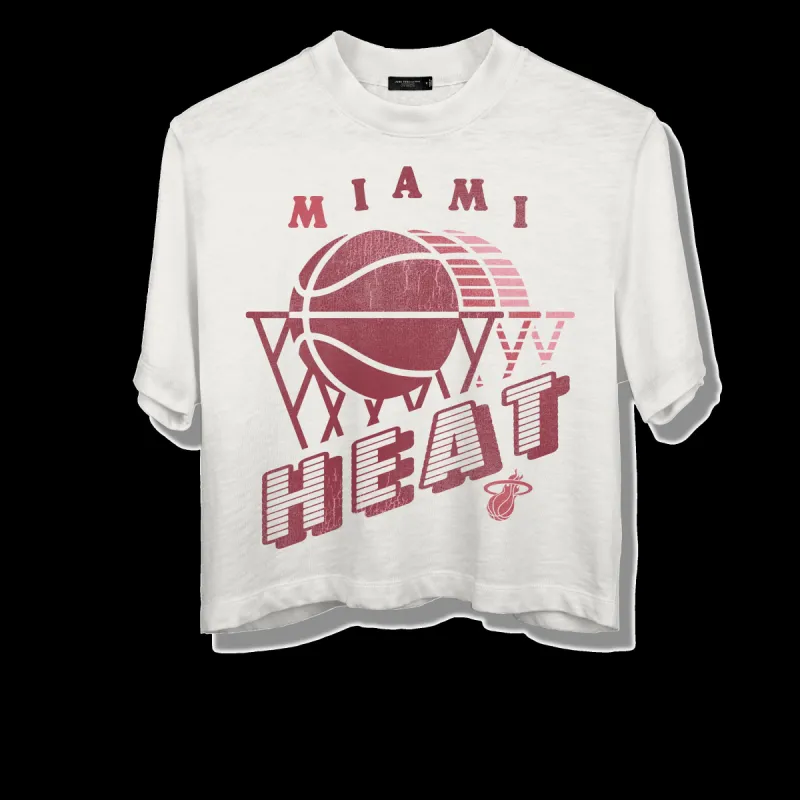 Junk Food Miami HEAT Women's Crop Tee sold by Miami Heat Store