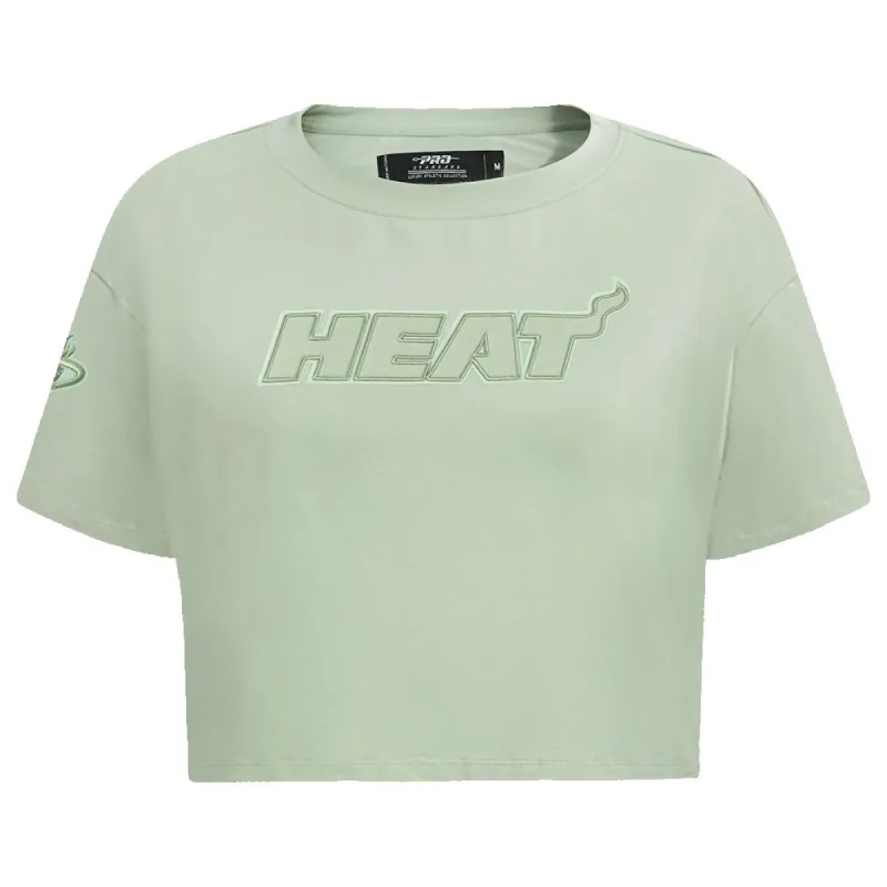 Pro Standard Miami HEAT Moss Boxy Crop Women's Tee sold by Miami Heat Store