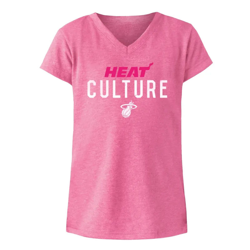 New Era HEAT Culture Girls Tee sold by Miami Heat Store
