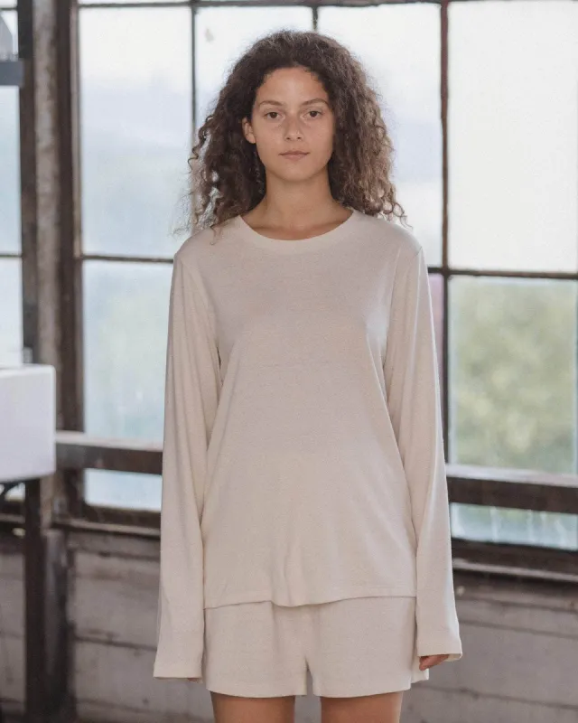 Silk Long Sleeve Tee made by Baserange