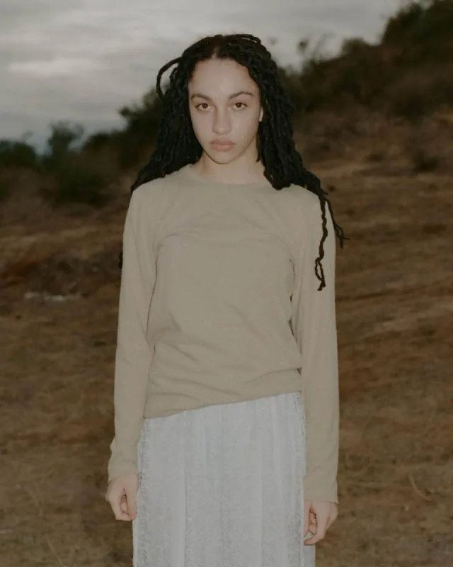 Silk Long Sleeve Tee made by Baserange