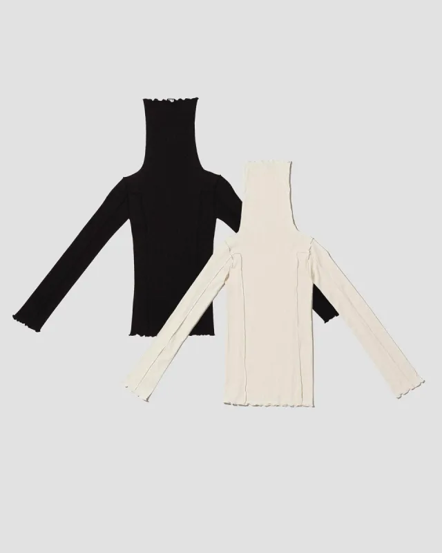 Pack - 2 Omato Turtleneck (Black / off white) made by Baserange