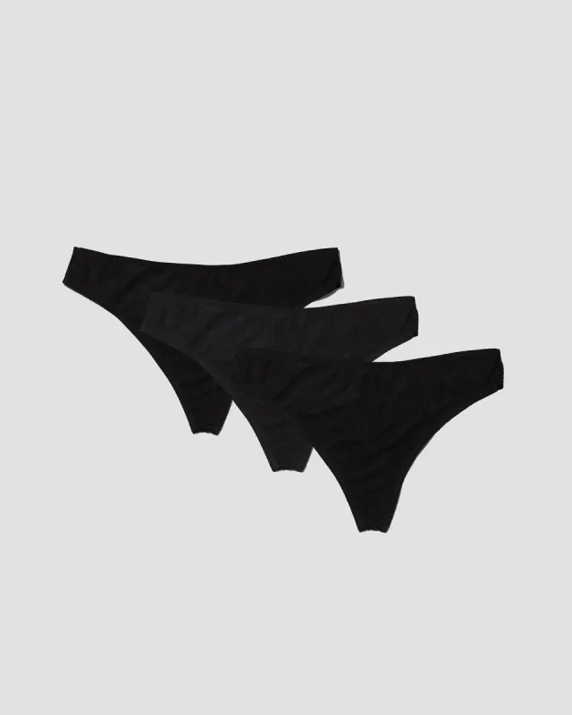 Pack - 3 Enna Thong (Black / black) made by Baserange
