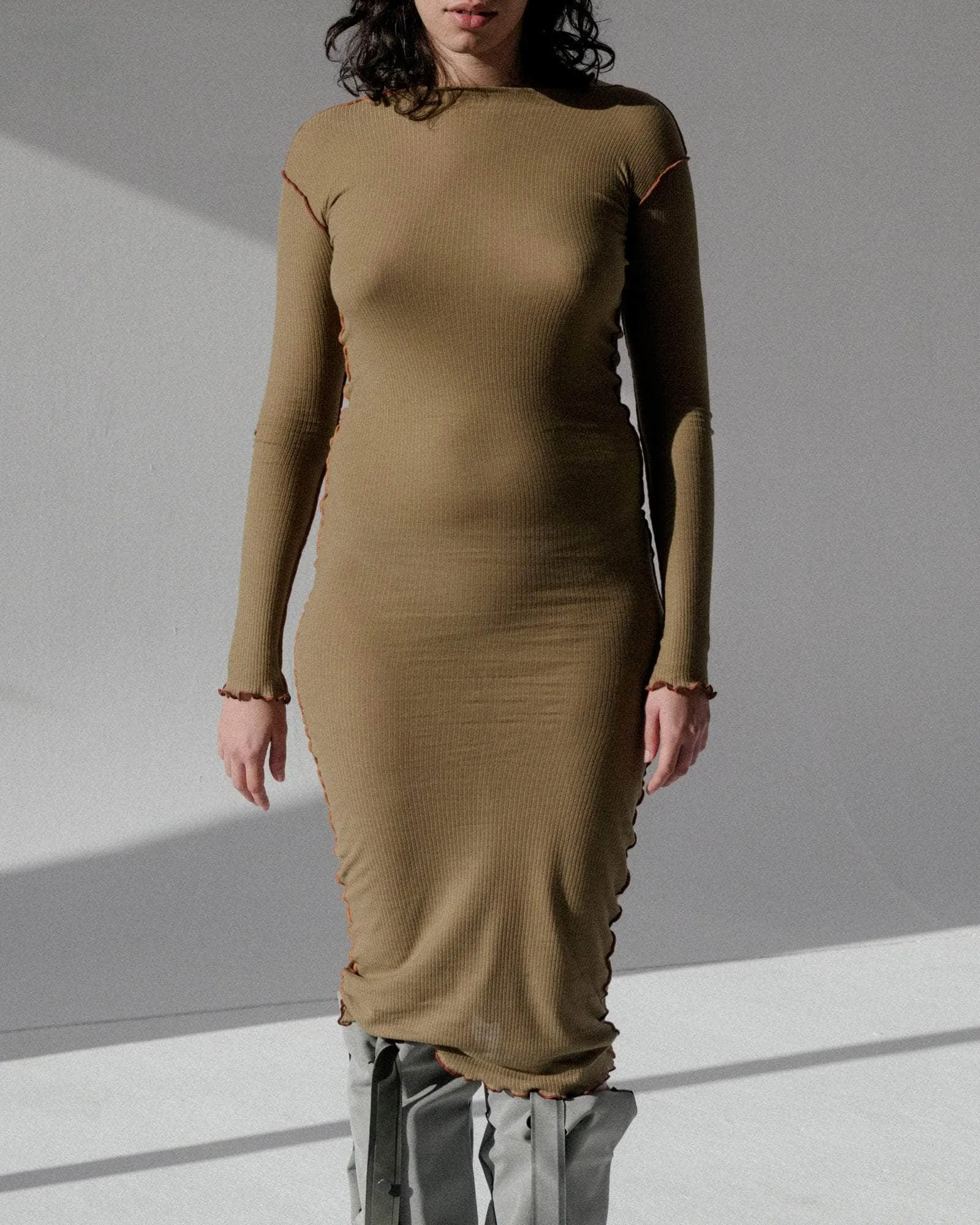 Vein Long Sleeve Dress sold by Baserange product image thumbnail 4