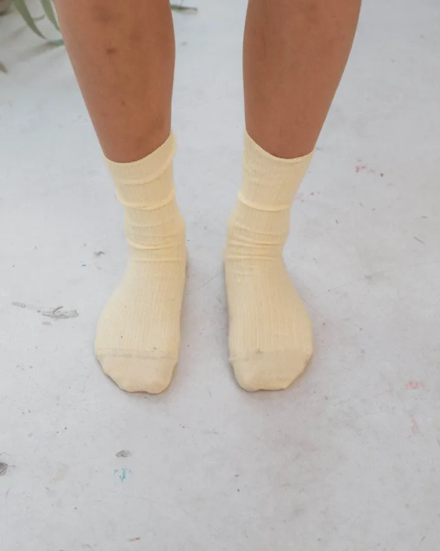 Rib Overankle Socks made by Baserange
