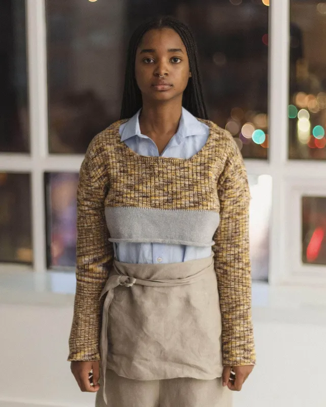 Waste Cropped Sweater sold by Baserange