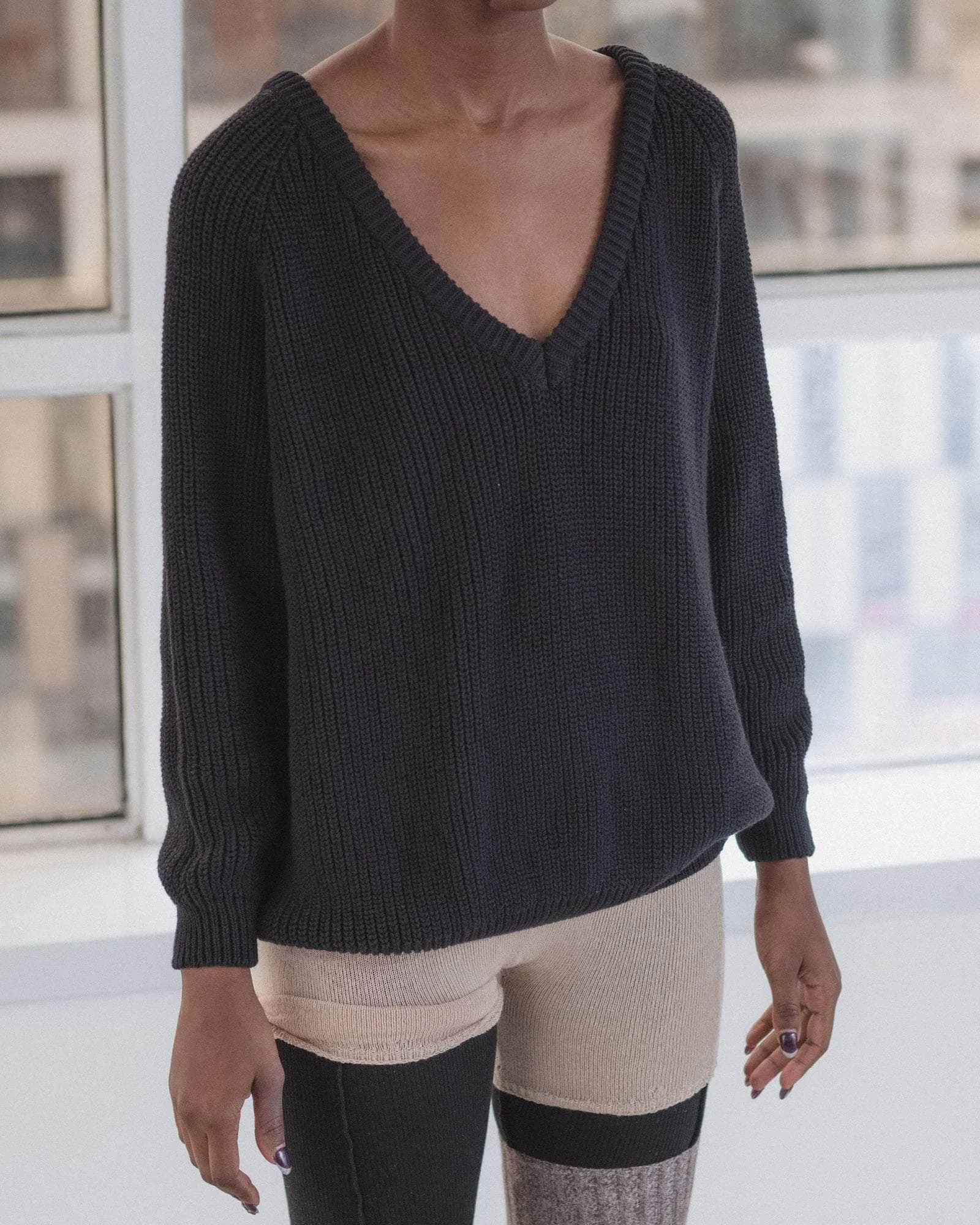 Danube V Neck Sweater sold by Baserange product image thumbnail 4