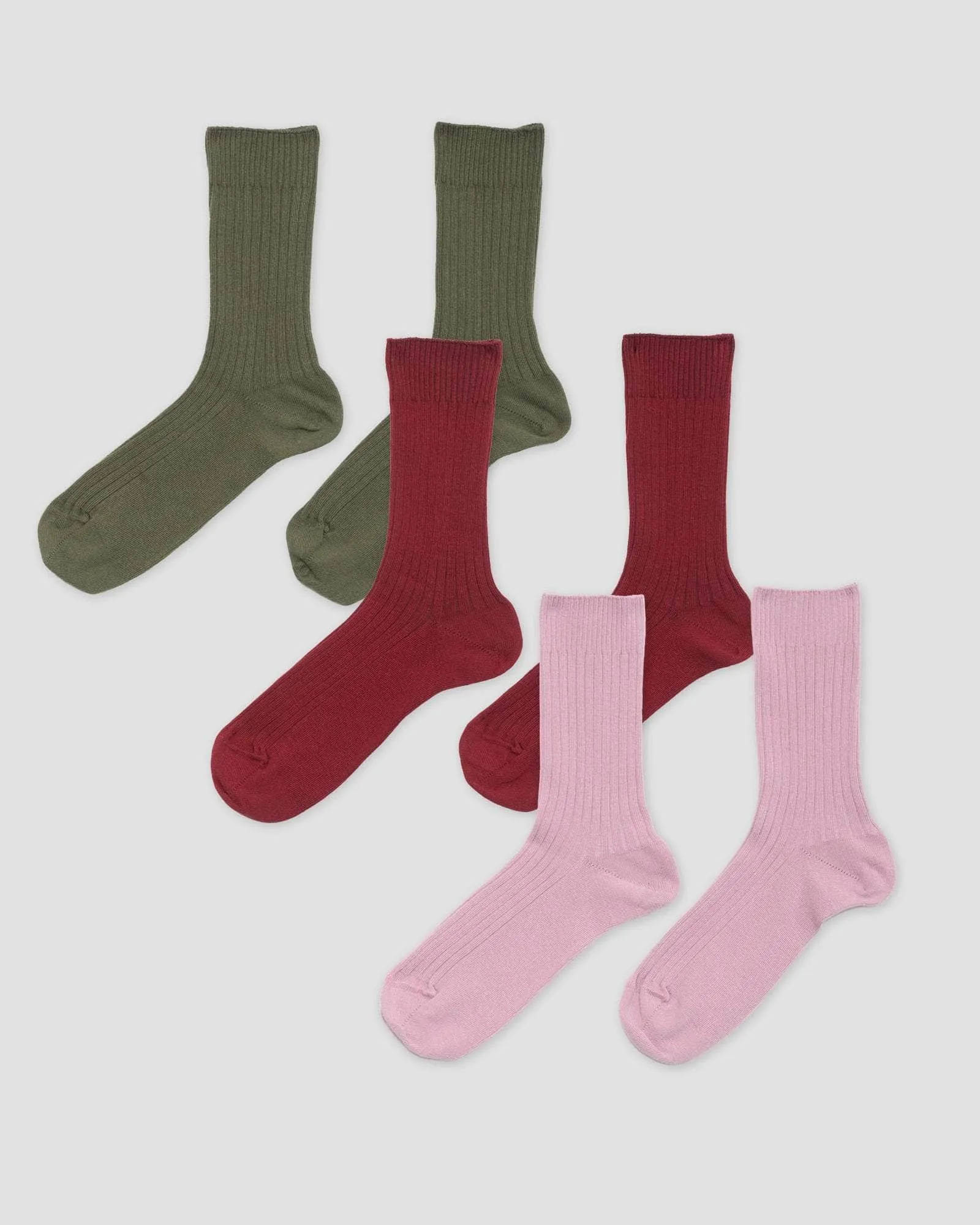 Pack - 3 Rib Overankle Socks sold by Baserange