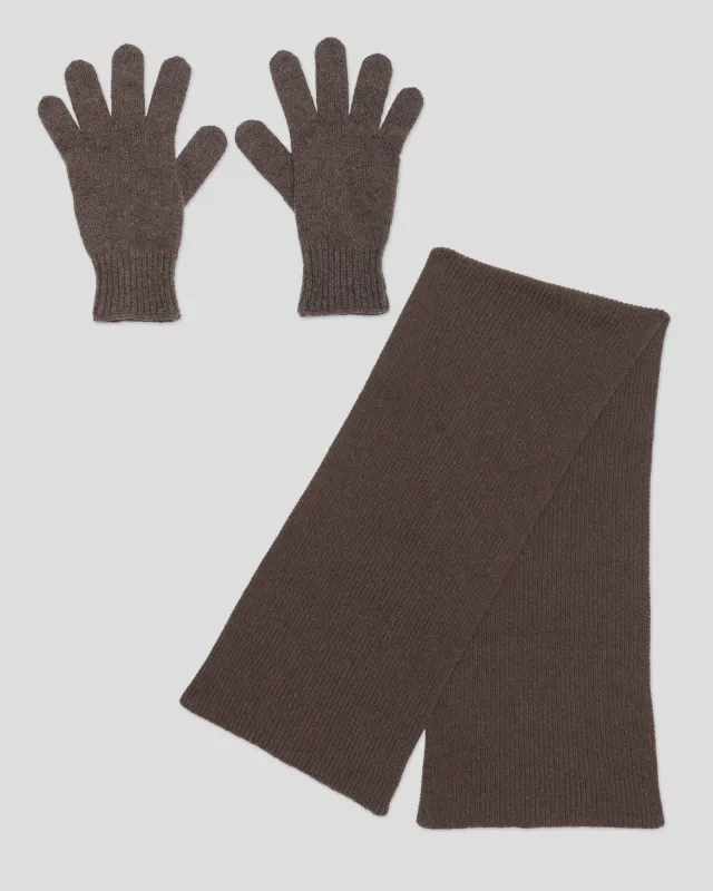 Pack - Mea Scarf & Ribbed Gloves sold by Baserange