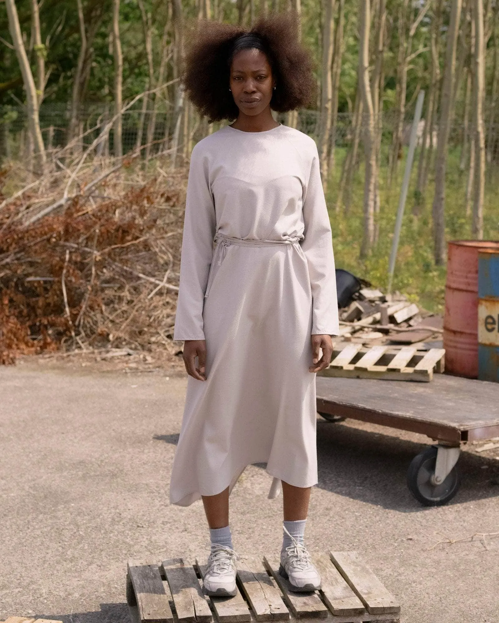 Long Sleeve Apron Dress sold by Baserange product image thumbnail 5