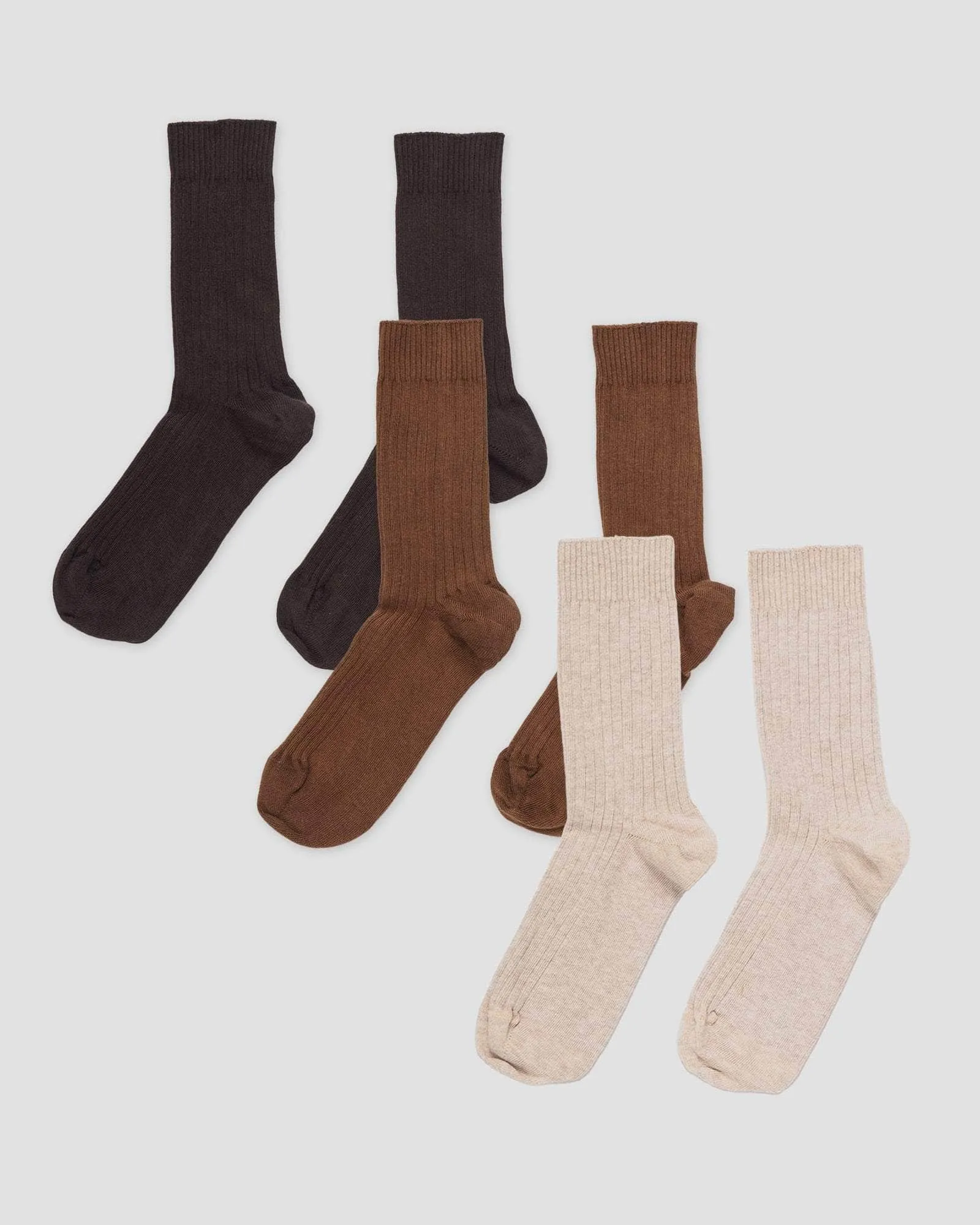 Pack - 3 Rib Overankle Socks sold by Baserange