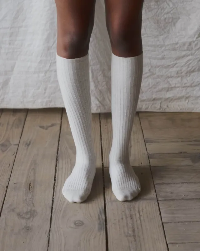 Rib Knee Socks made by Baserange