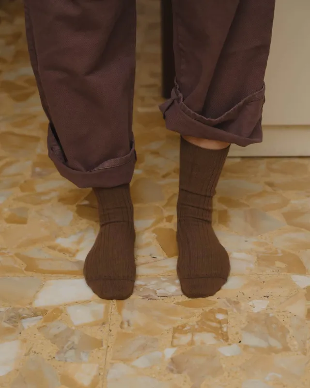 Rib Overankle Socks made by Baserange
