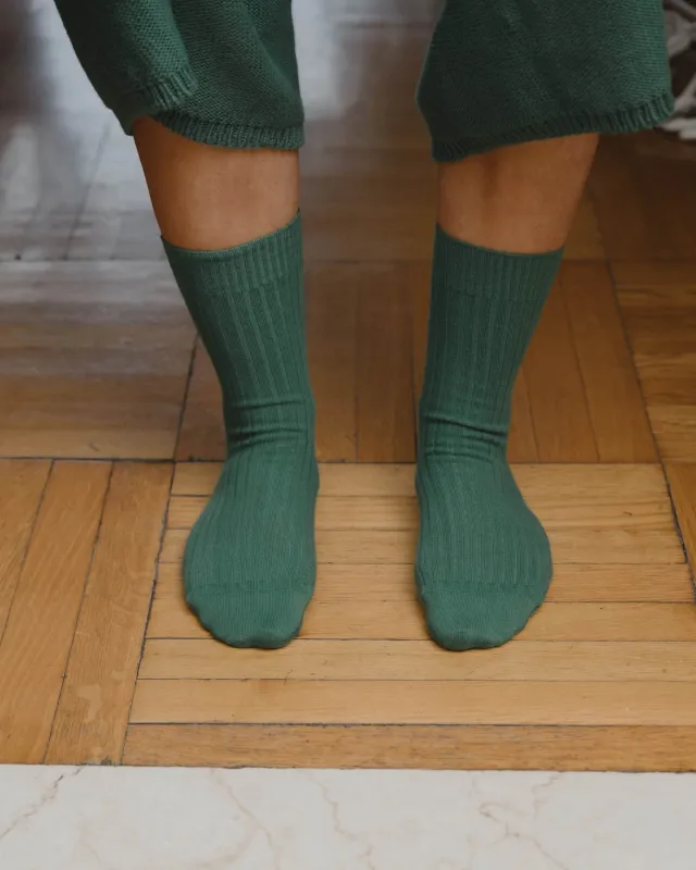 Rib Overankle Socks made by Baserange