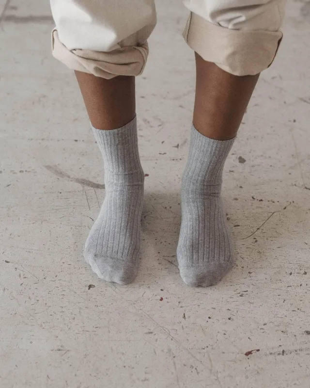 Rib Overankle Socks made by Baserange