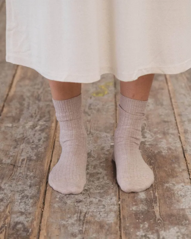 Rib Overankle Socks made by Baserange