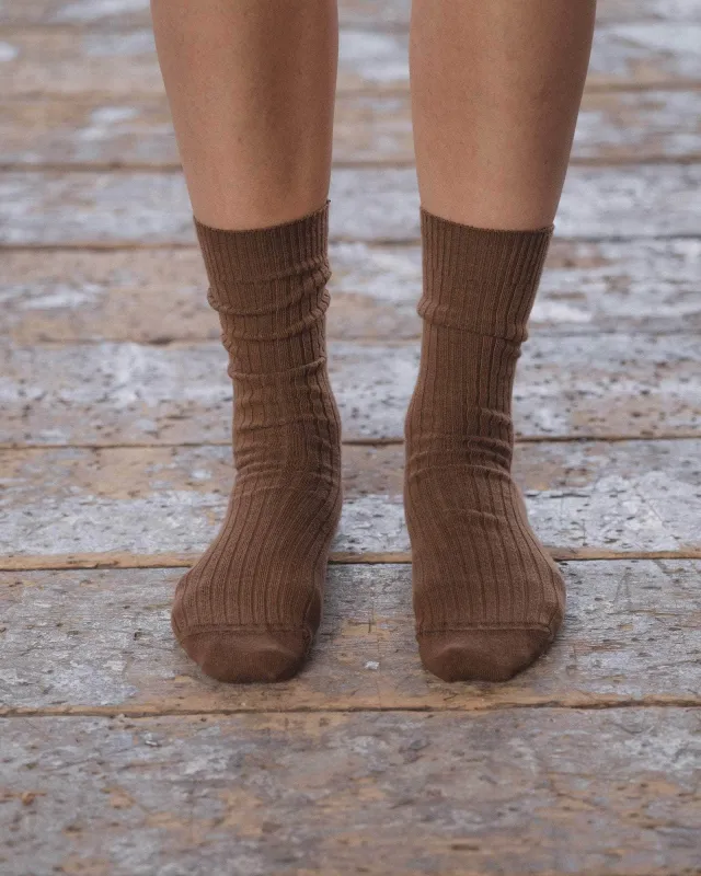 Rib Overankle Socks made by Baserange