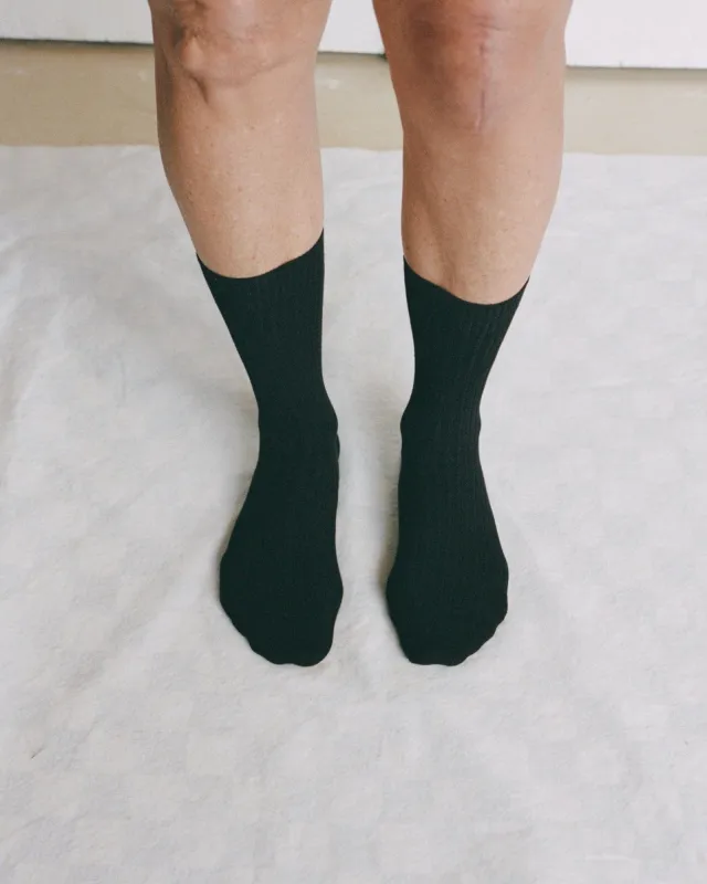 Rib Overankle Socks made by Baserange