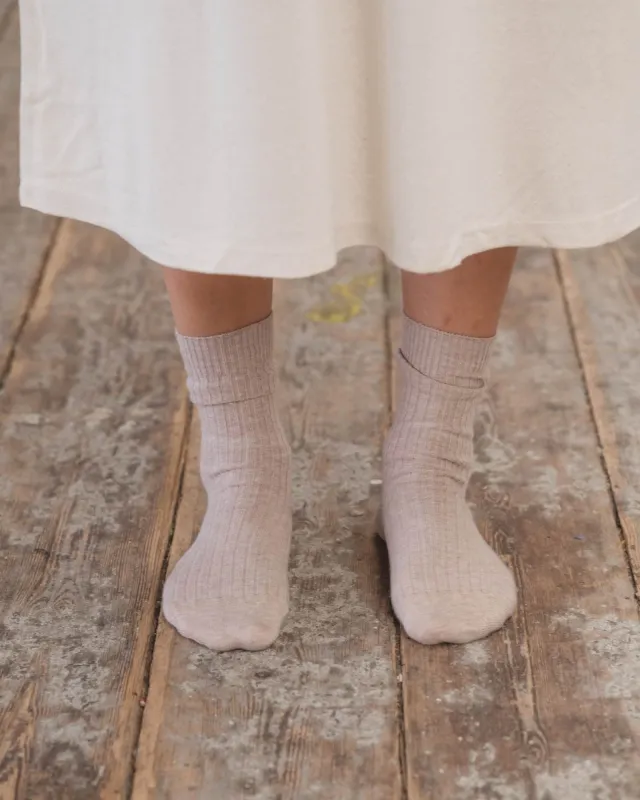 Rib Overankle Socks made by Baserange