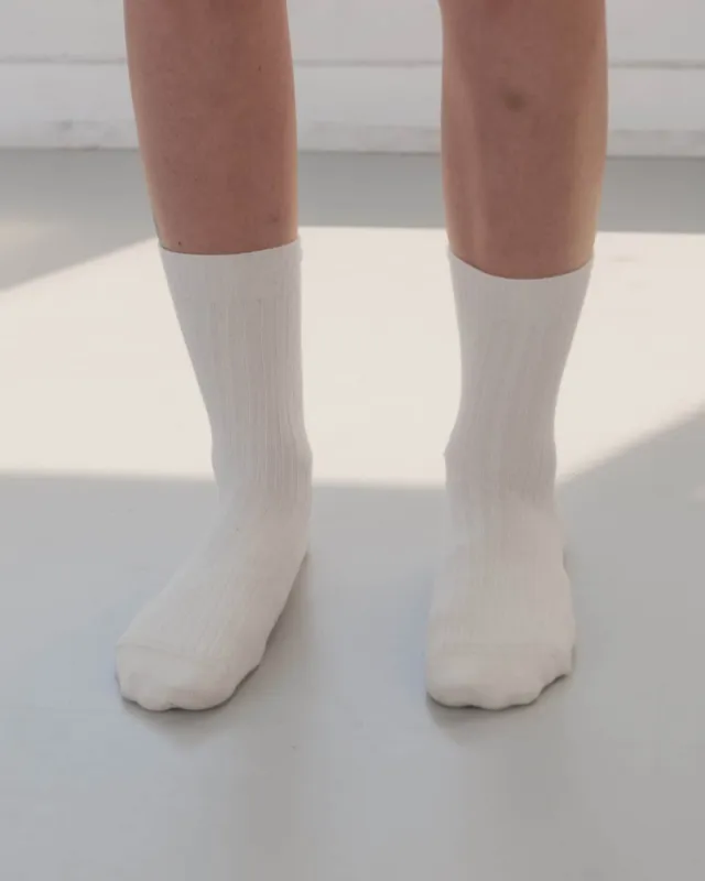 Rib Overankle Socks made by Baserange