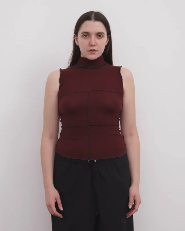 Cinder Turtleneck Tank made by Baserange