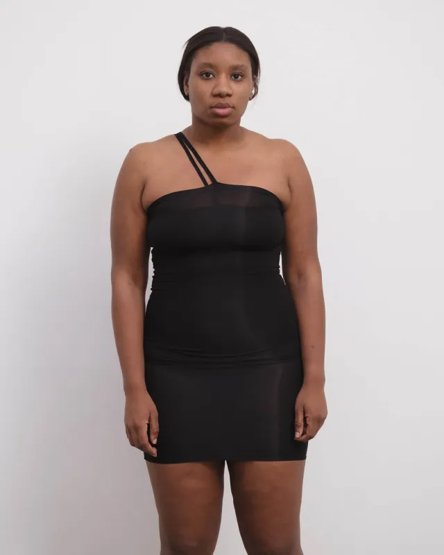 Nida One Strap Slip Dress made by Baserange