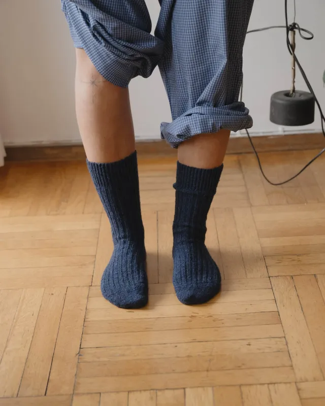Rib Overankle Socks made by Baserange