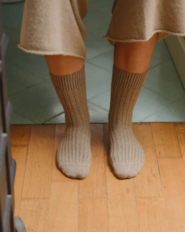 Rib Overankle Socks made by Baserange