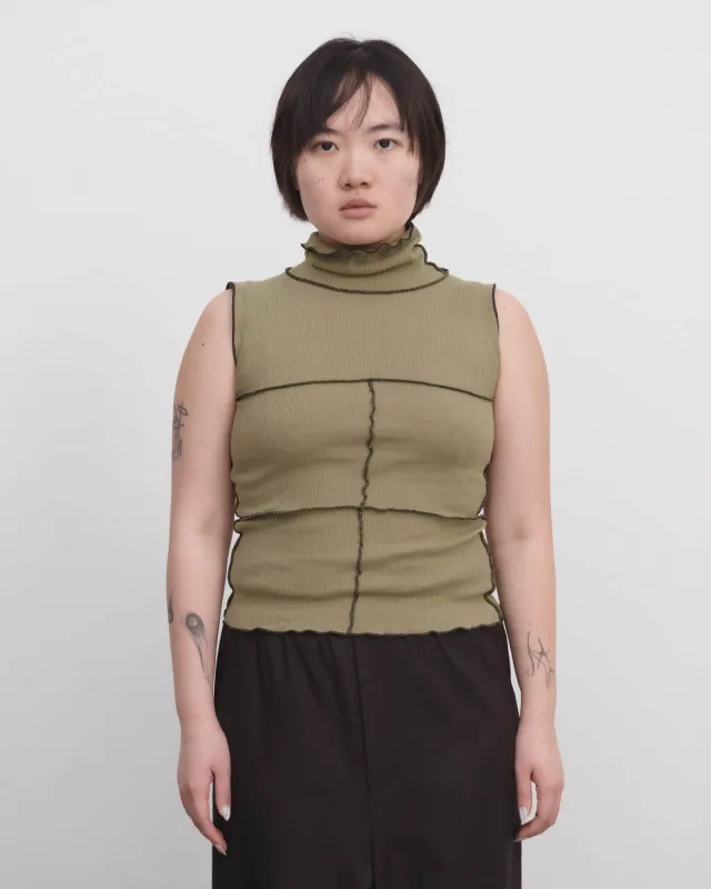 Cinder Turtleneck Tank made by Baserange