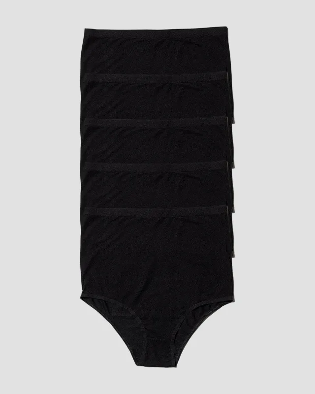 Pack - 5 Highwaist Bell Pants (Black / black) made by Baserange