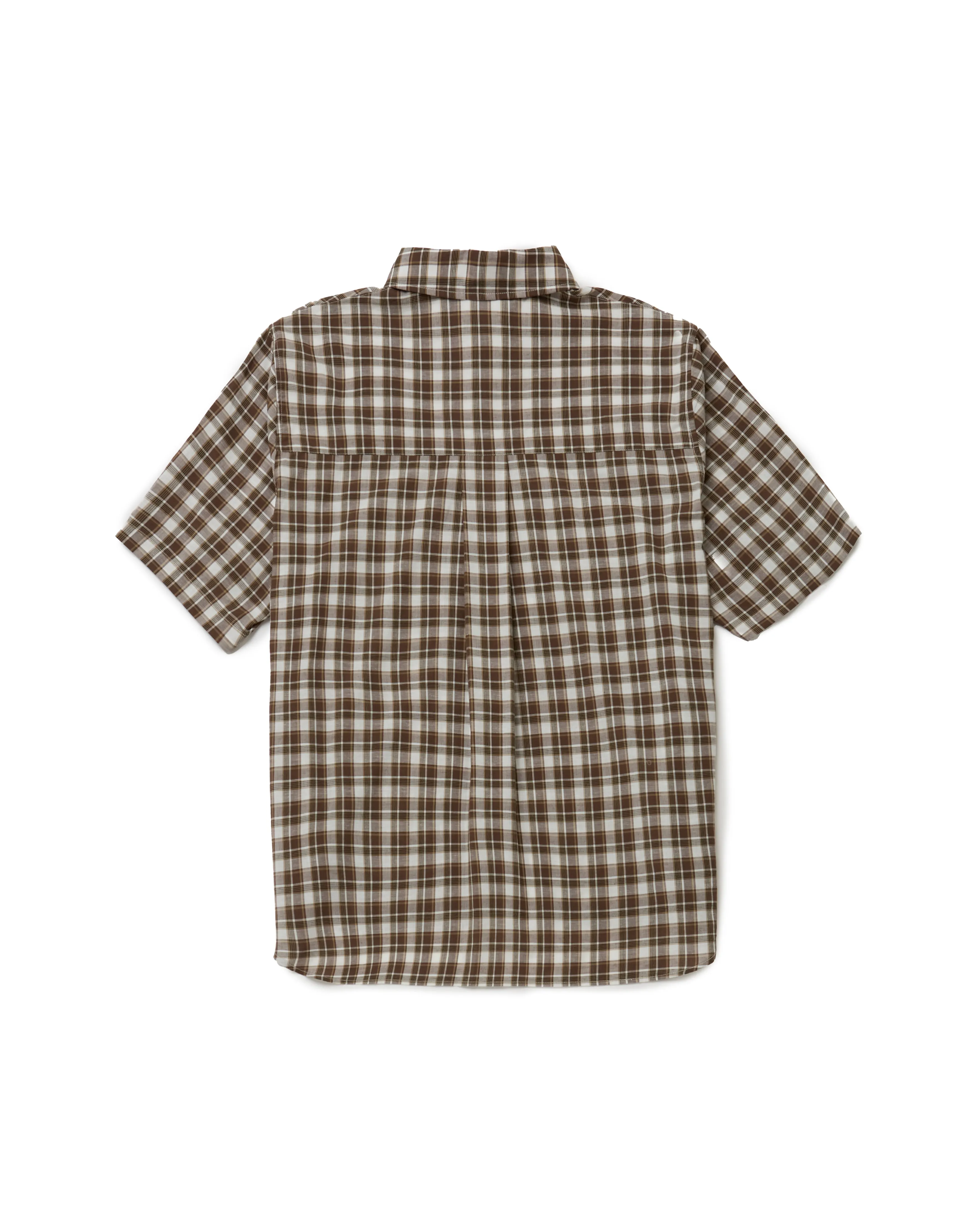 PLAID HACIENDA S/S SHIRT - BROWN sold by Willy Chavarria product image thumbnail 3