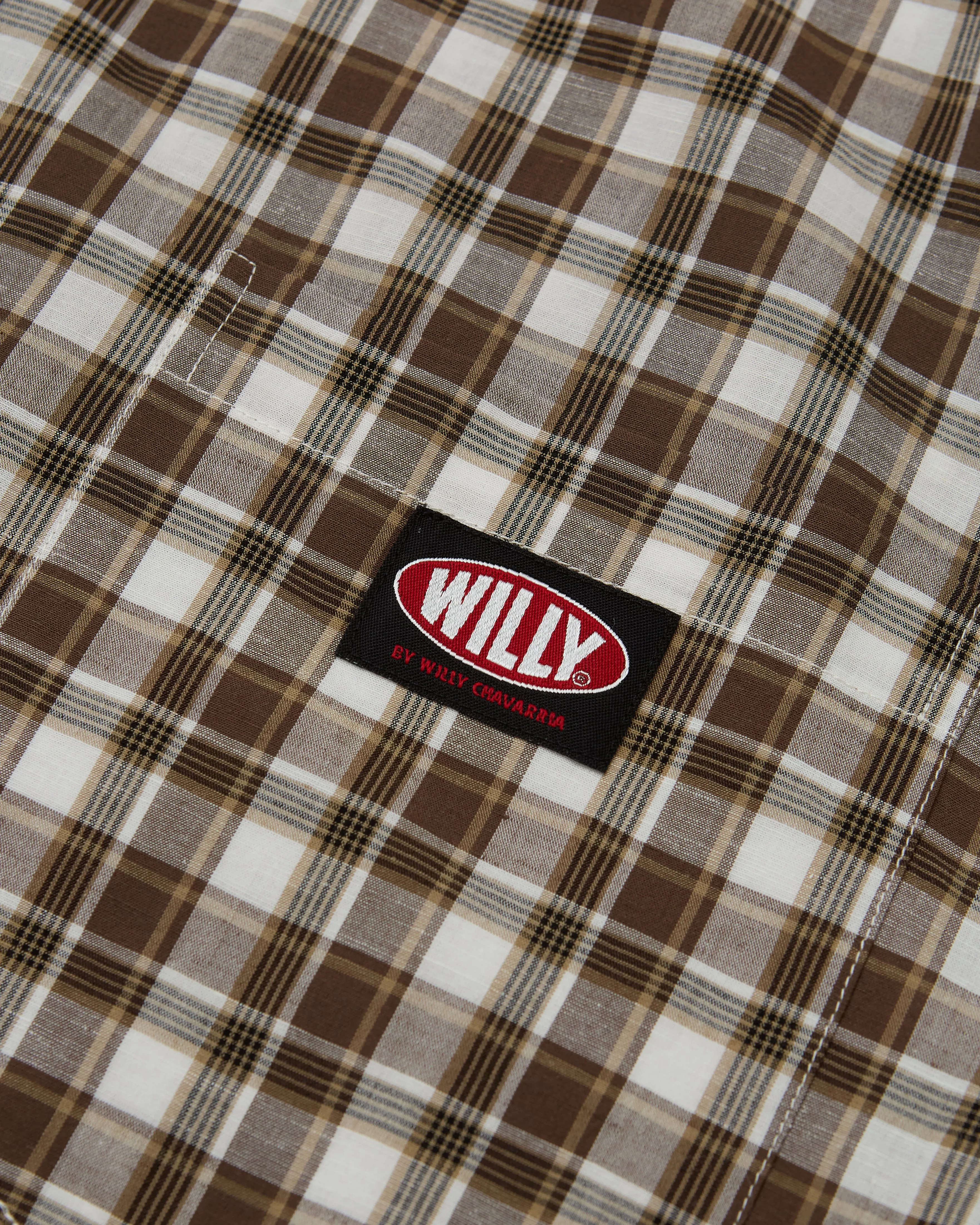 PLAID HACIENDA S/S SHIRT - BROWN sold by Willy Chavarria product image thumbnail 2