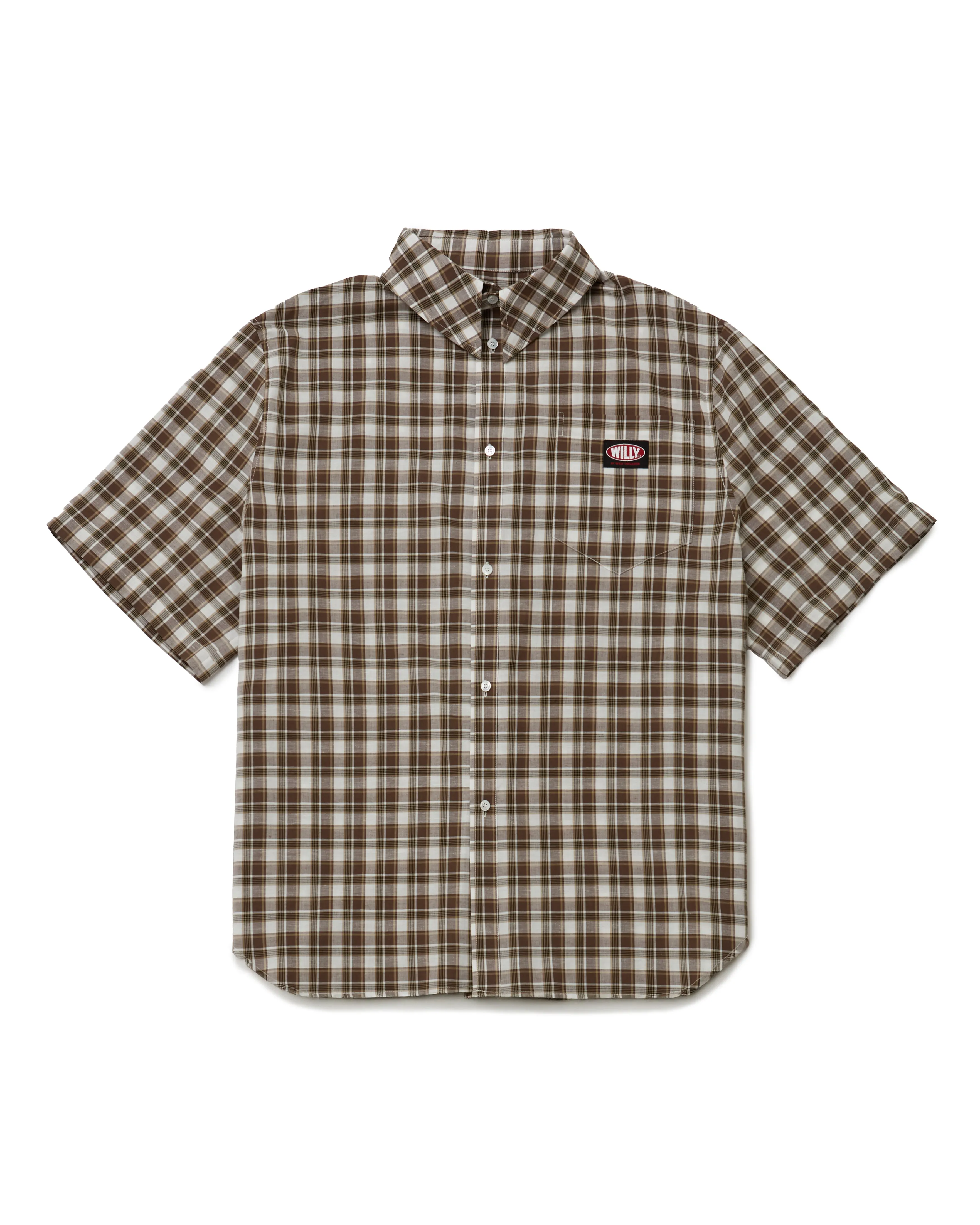 PLAID HACIENDA S/S SHIRT - BROWN sold by Willy Chavarria