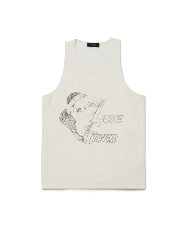 LOVER GIVER TANK - WHITE sold by Willy Chavarria