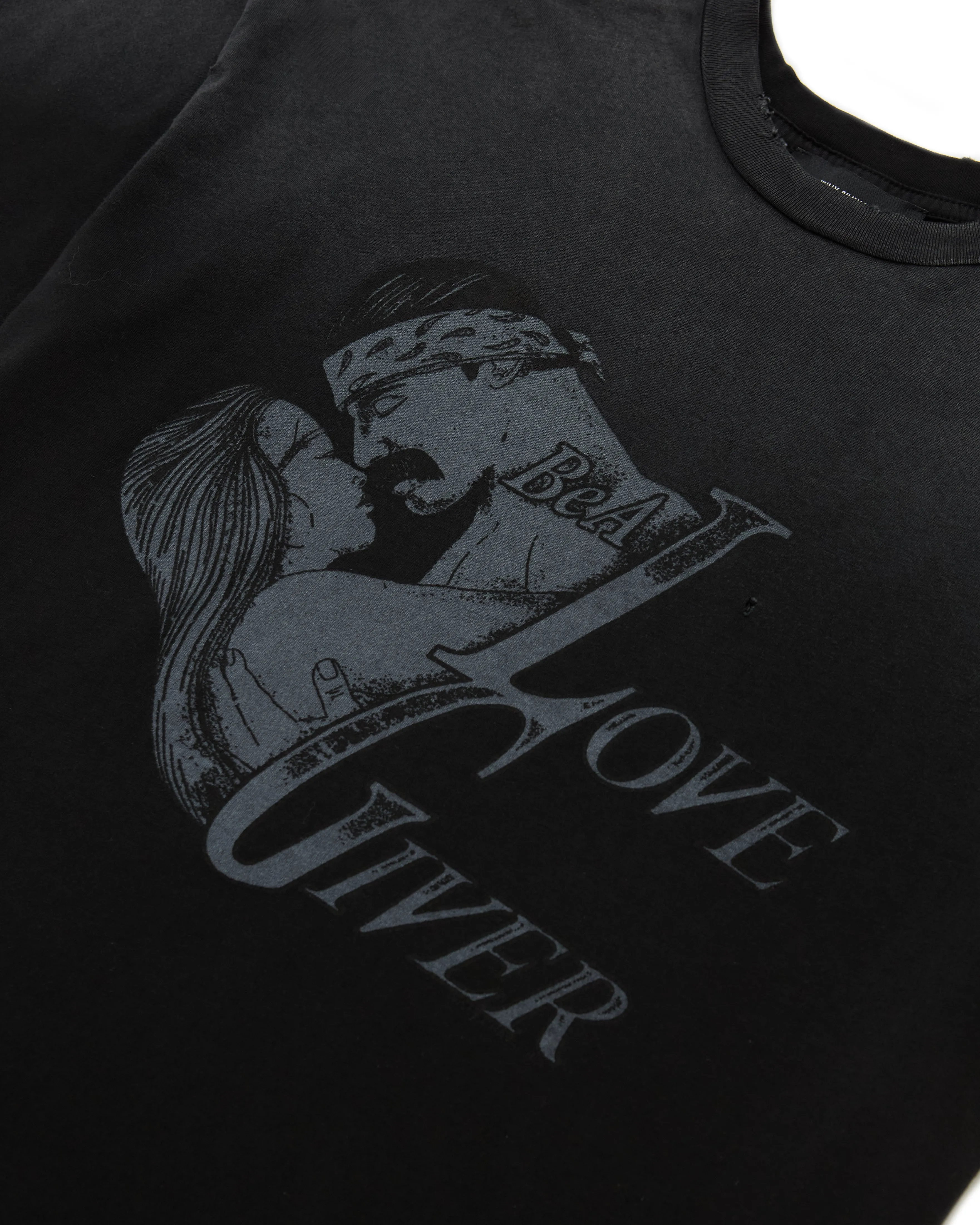 LOVER GIVER EASY TEE (DESTROYED) - BLACK sold by Willy Chavarria product image thumbnail 2