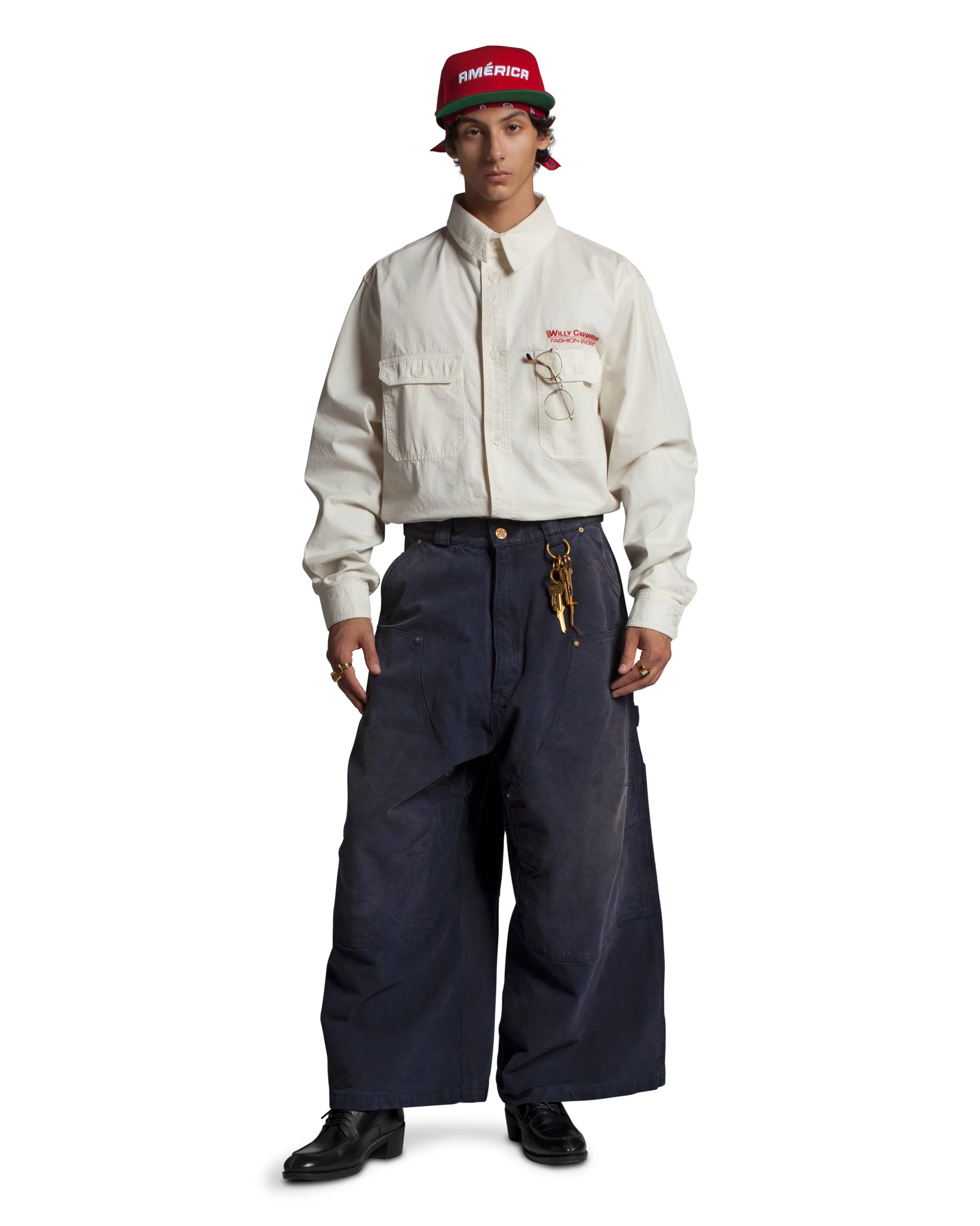STOCKTON DOUBLE KNEE PANT - PEACOAT sold by Willy Chavarria product image thumbnail 3