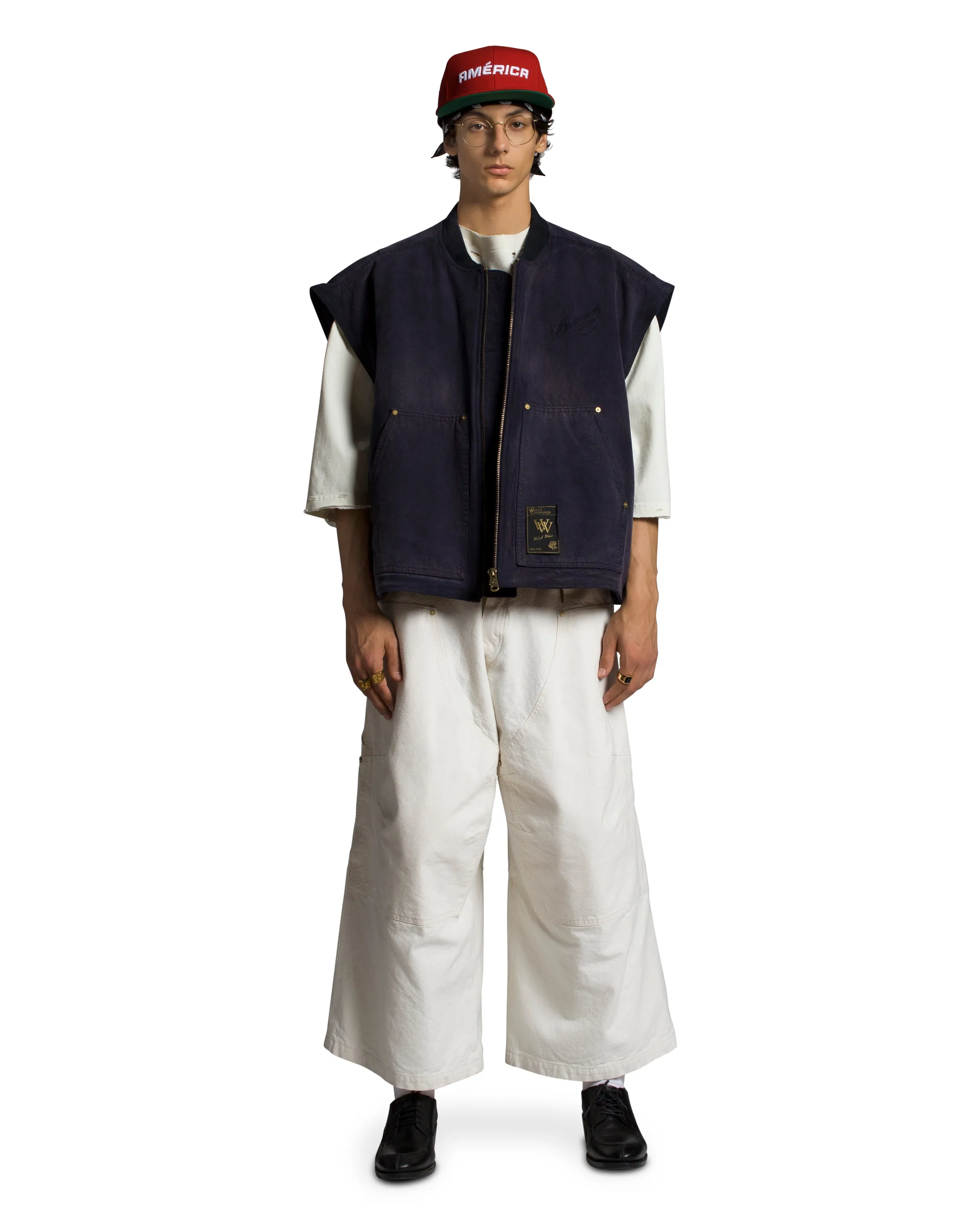 STOCKTON VEST - PEACOAT sold by Willy Chavarria product image thumbnail 3