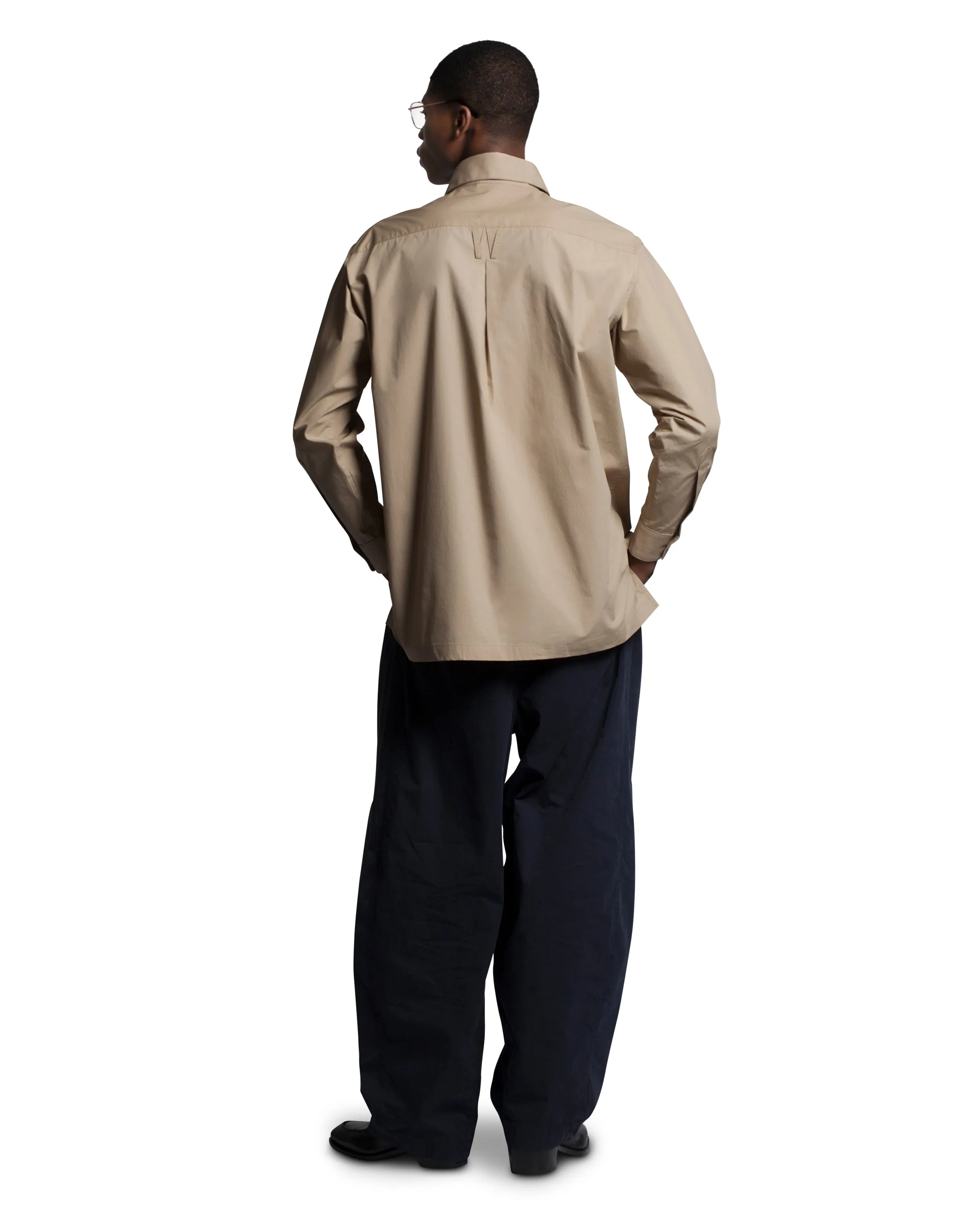 POINT COLLAR DRESS SHIRT - TRAVERTINE sold by Willy Chavarria product image thumbnail 4