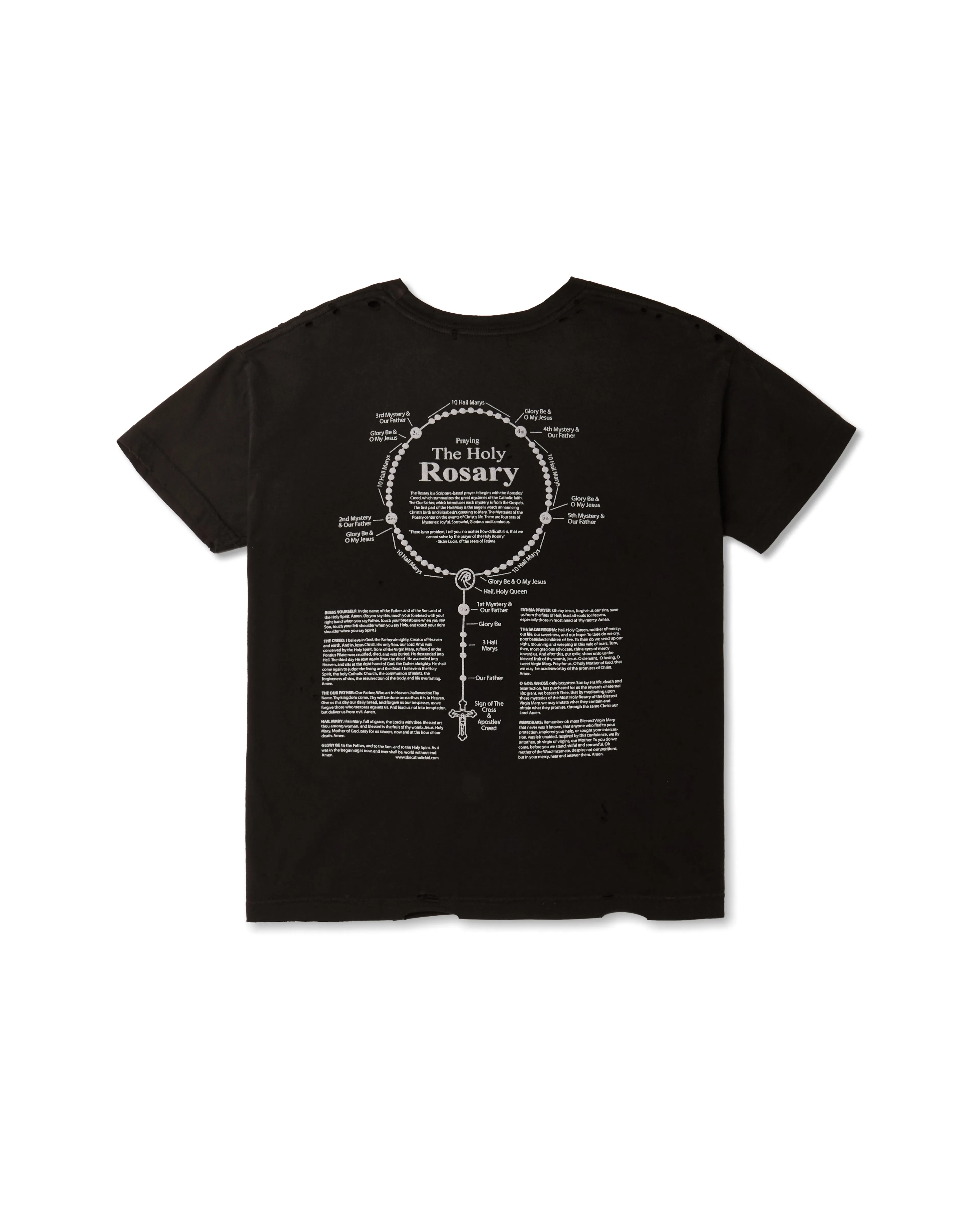 REFORMED PUTAS DESTROYED EASY TEE - BLACK sold by Willy Chavarria product image thumbnail 2