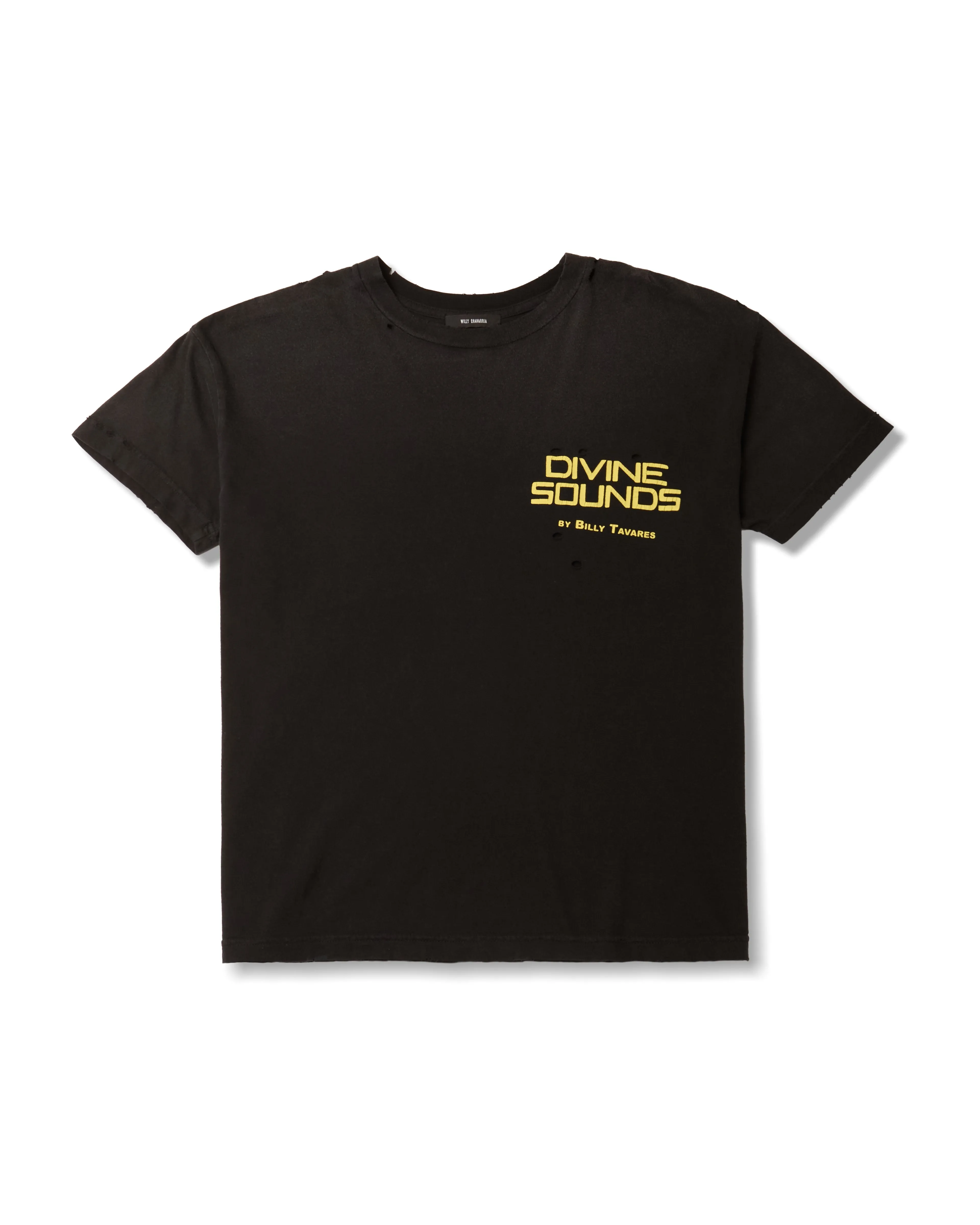 DIVINE SOUNDS DESTROYED EASY TEE - BLACK sold by Willy Chavarria