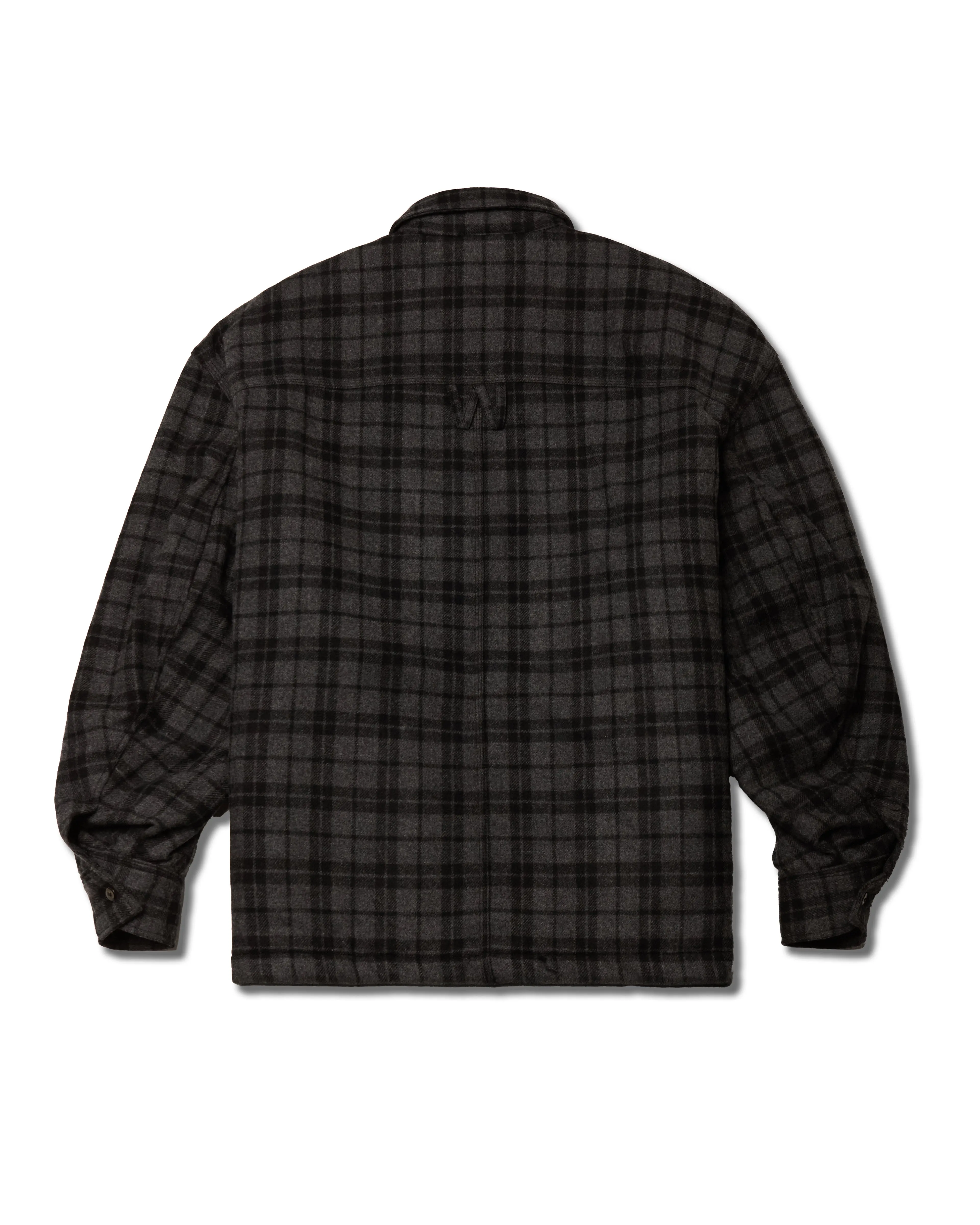 QUILTED OVERSHIRT - CHARCOAL sold by Willy Chavarria product image thumbnail 2